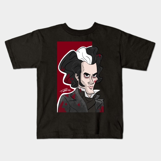 Sweeney Todd Kids T-Shirt by Tuckerjoneson13